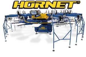 M&R HORNET 16/18 PRINT AREA 12 STATION 10 COLOR  AUTOMATIC TEXTILE PRESS